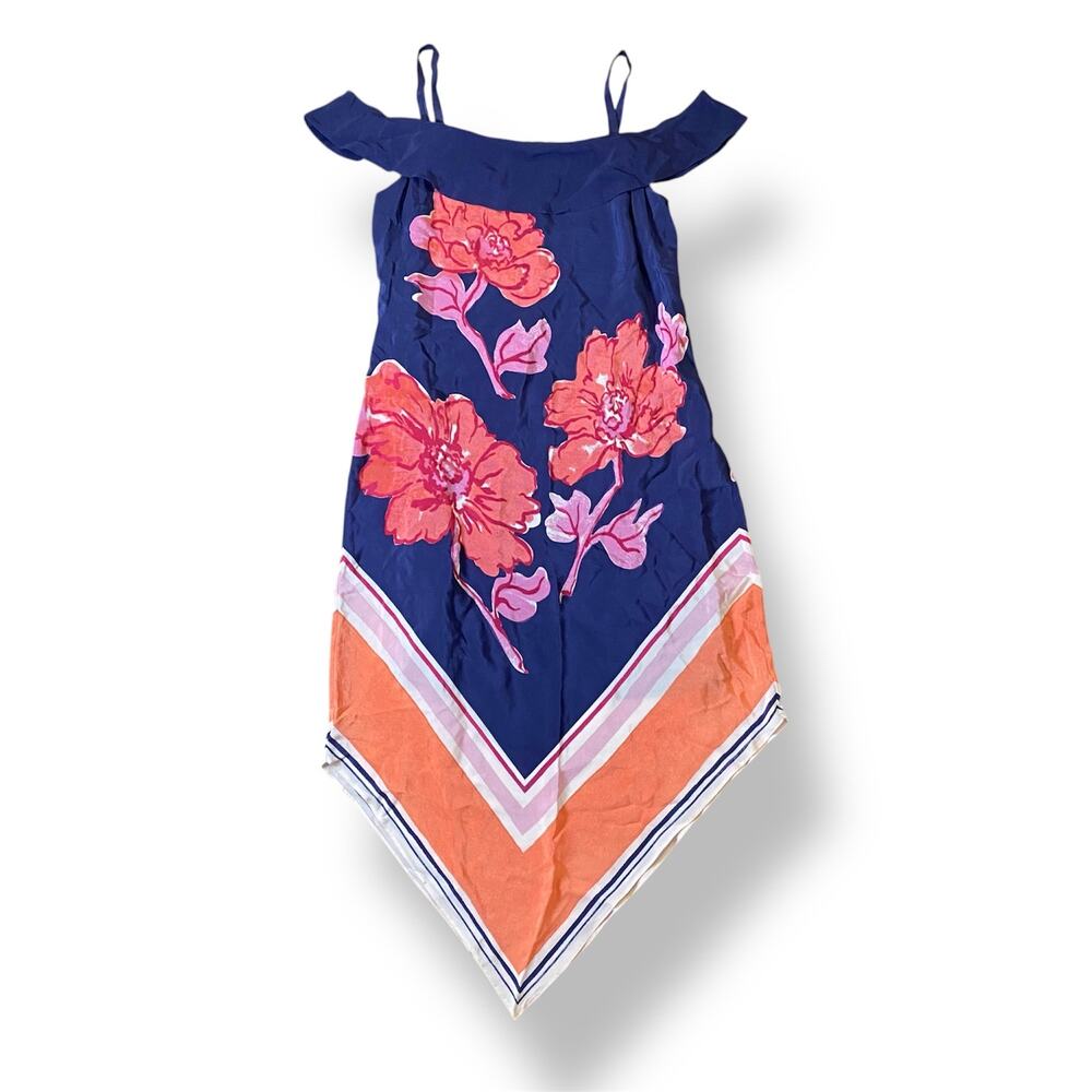 Anthropologie Moulinette Soeurs Floral Silk Midi Off Shoulder Dress Size Small - Picture 1 of 10